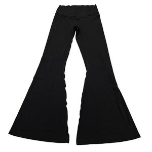 Offline Arie Pants Women L Black Real Me Super Flare Crossover High Rise Casual